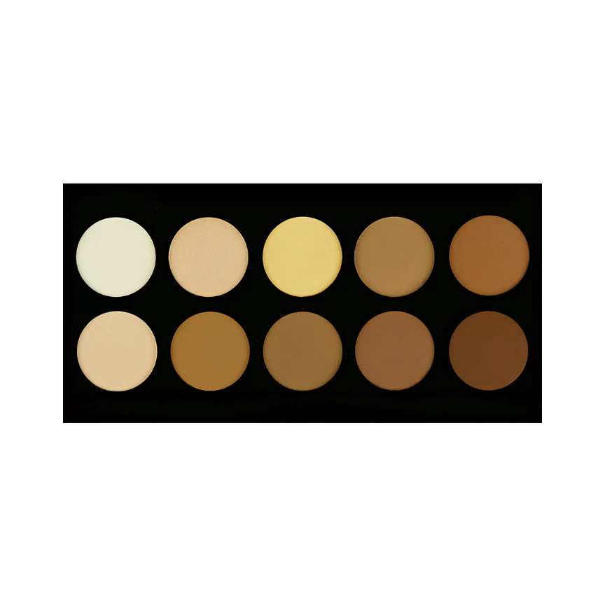 10 Color Powder Highlight Contour Palette