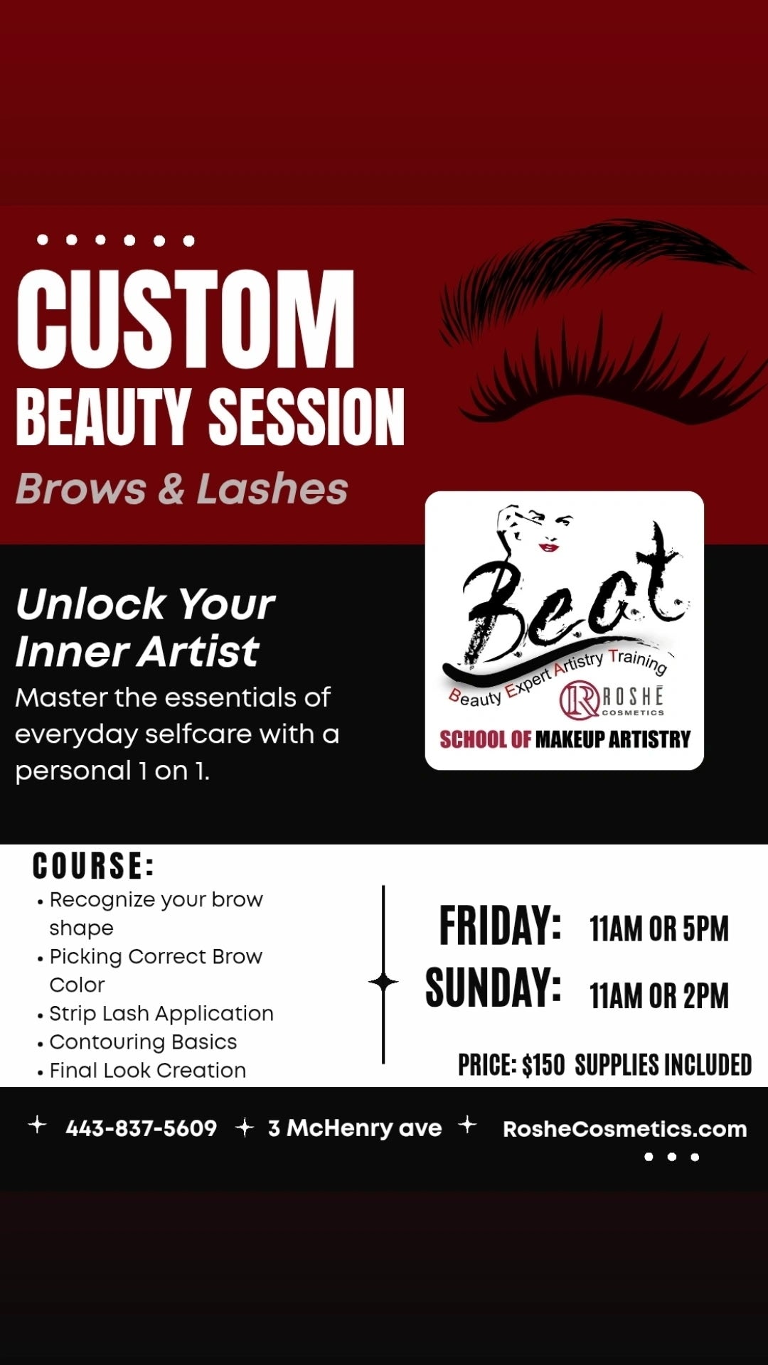 Custom Beauty Session: Brows &  Lashes
